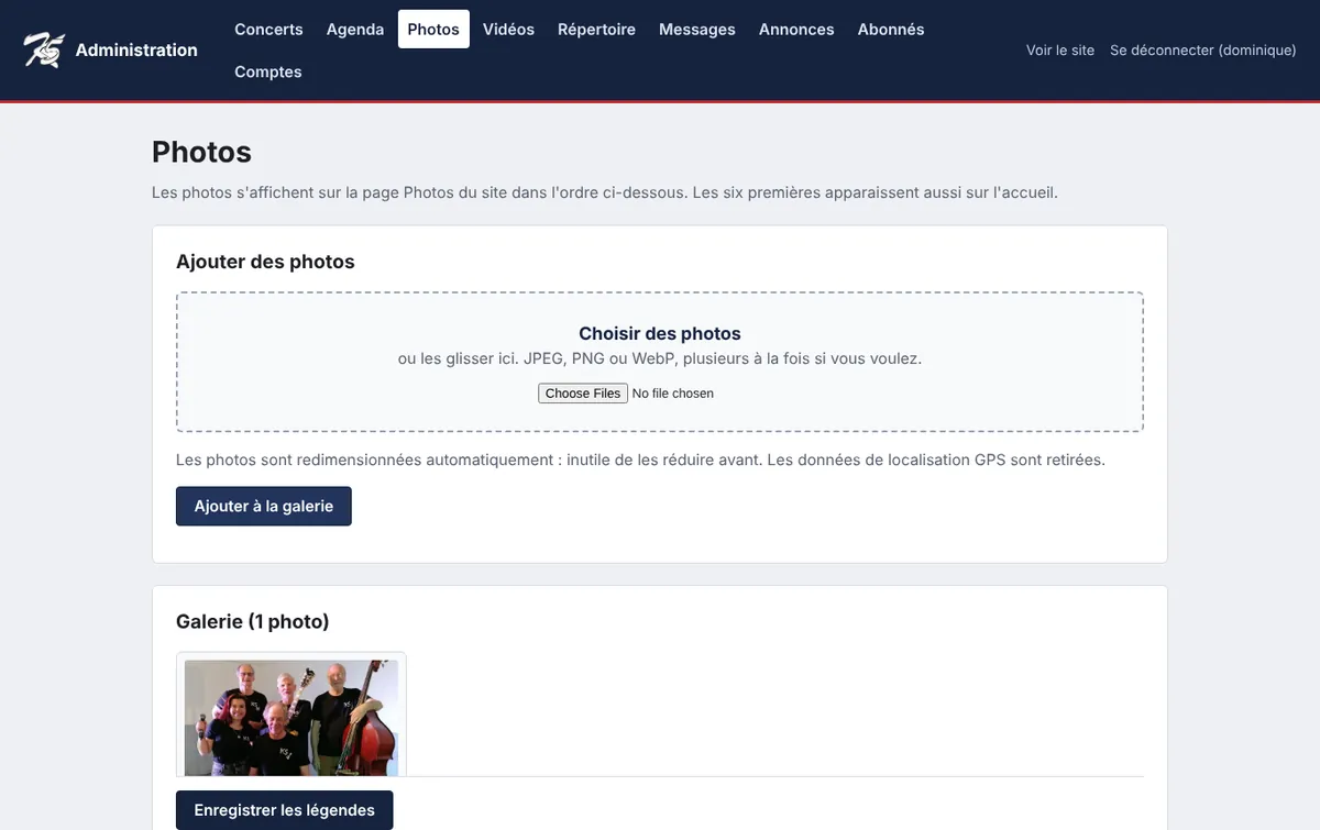 La page de connexion - un compte par personne, tentatives limitées