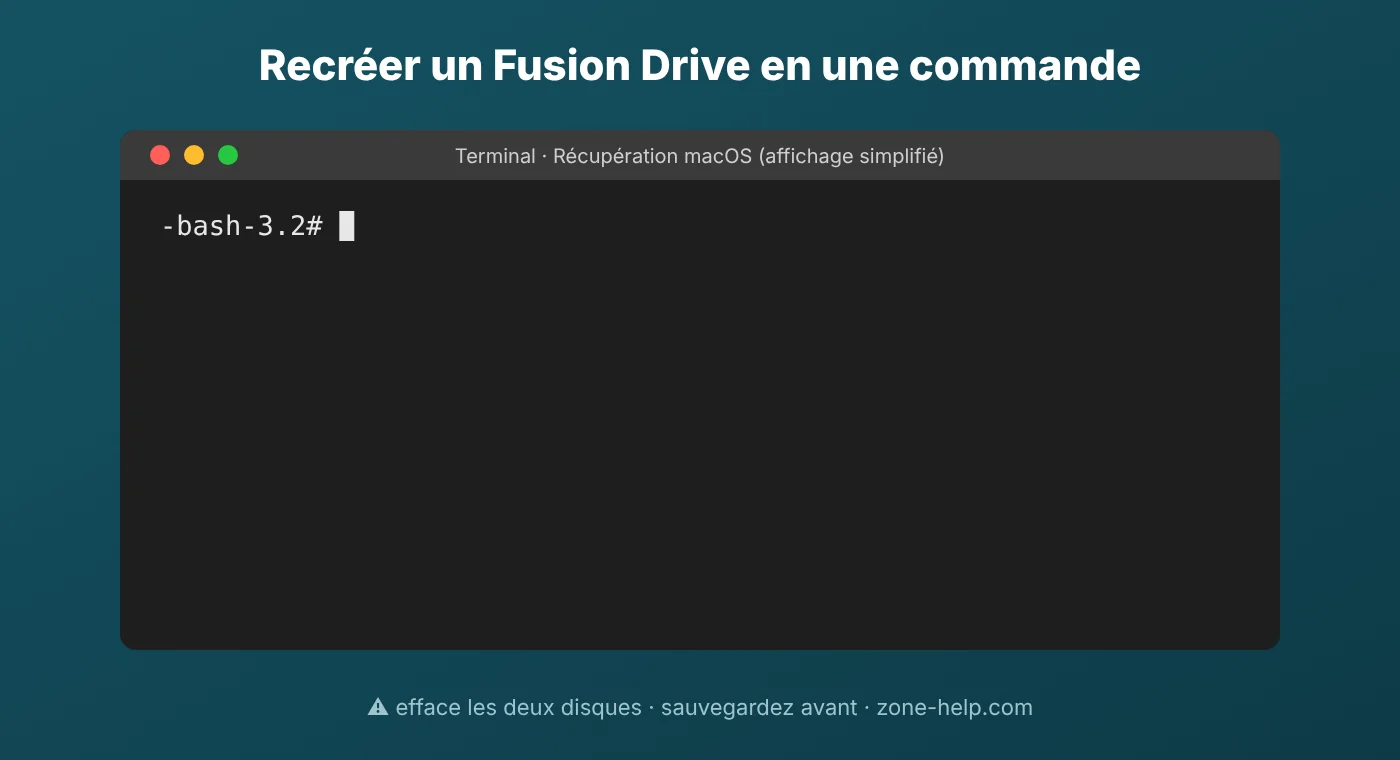 Recréer un Fusion Drive avec la commande diskutil resetFusion