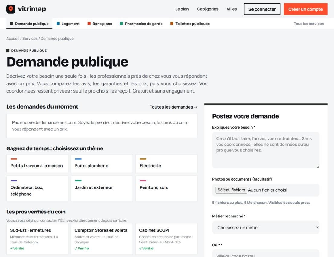 La Demande publique : on décrit son besoin, les pros du secteur répondent avec un prix