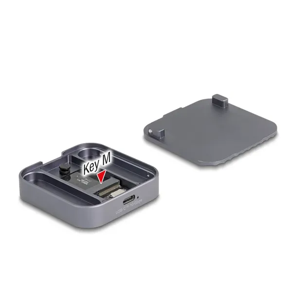 Delock Boitier magnétique USB-C 10 Gbps pour SSD M.2 PCIe ou SATA