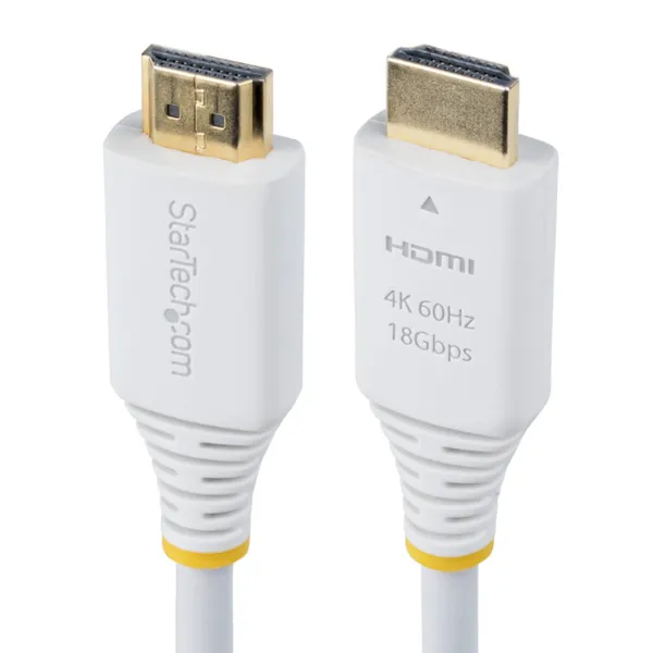 StarTech.com Câble HDMI 2.0 Certifié Premium haut débit 18Gbps 4K 60Hz de 1.8 m Blanc