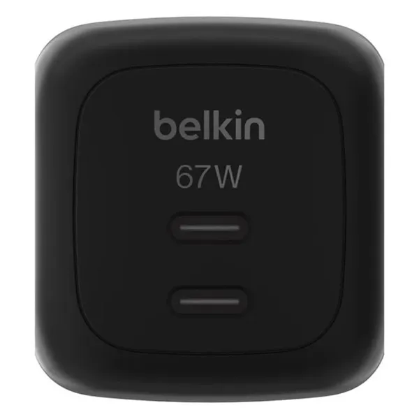Belkin BoostCharge Pro Chargeur secteur GaN deux ports USB-C 67W (Noir)