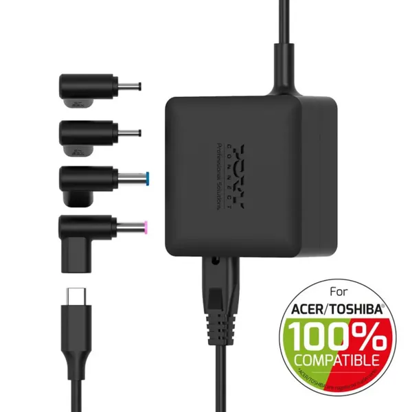 PORT Connect Acer/Toshiba Power Supply GaN2 USB Type C (65W)