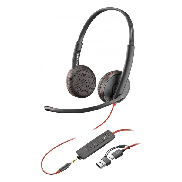 HP Poly Blackwire C3225 USB-C/USB-A Stéréo Noir