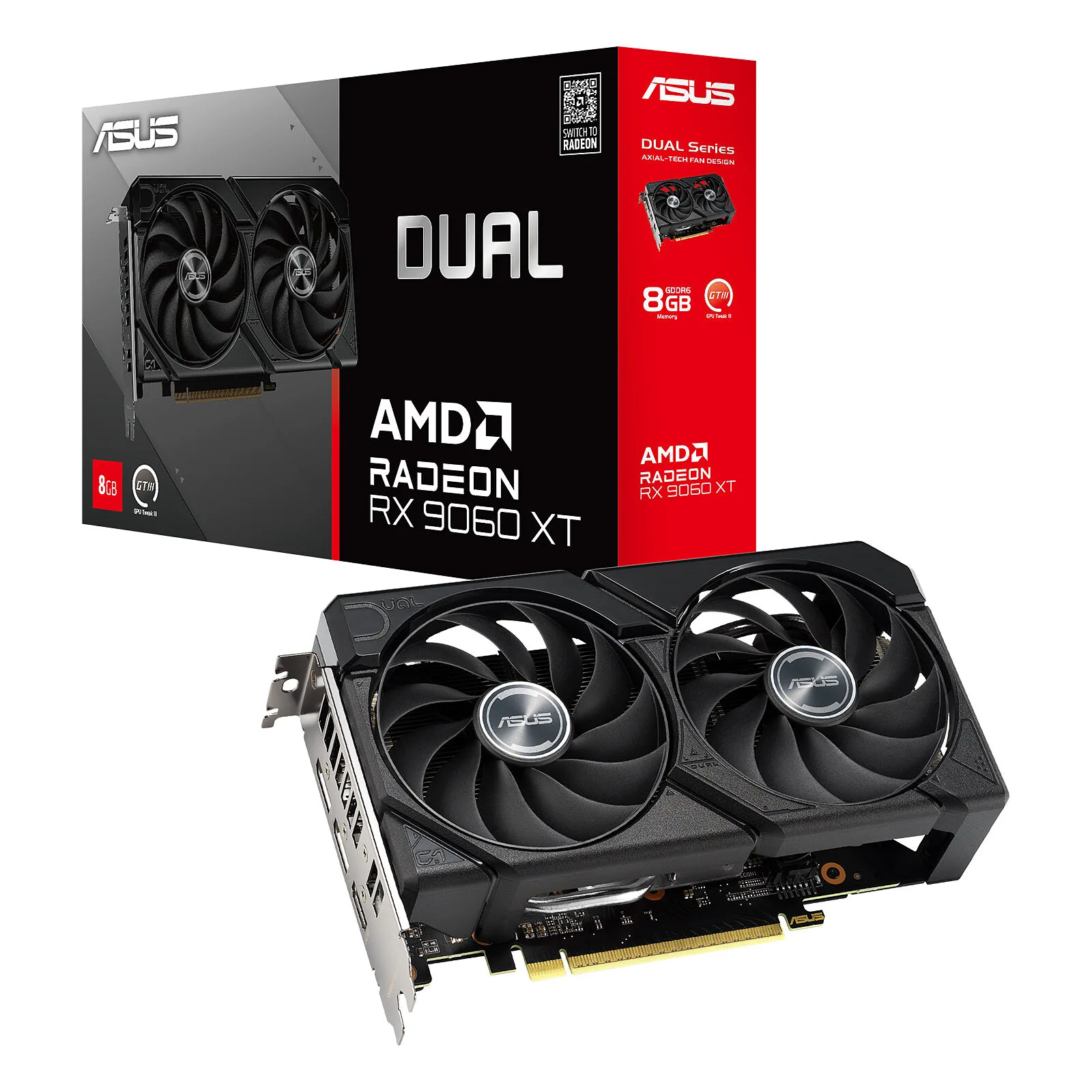 ASUS Dual Radeon RX 9060 XT 8GB GDDR6 