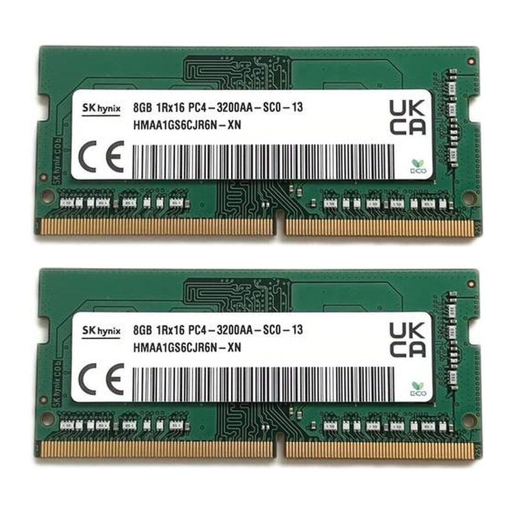 RAM 16 GB (2 x 8 GB SODIMM DDR4 3200AA PC4 1Rx16
