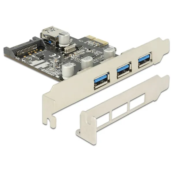 DeLock Carte Contrôleur PCI Express vers 4 ports USB 3.0