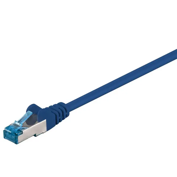 Goobay Câble RJ45 catégorie 6a S/FTP 2 m (Bleu)
