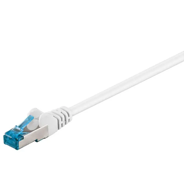 Goobay Câble RJ45 catégorie 6a S/FTP 3 m (Blanc)