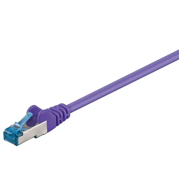 Goobay Câble RJ45 catégorie 6a S/FTP 3 m (Violet)