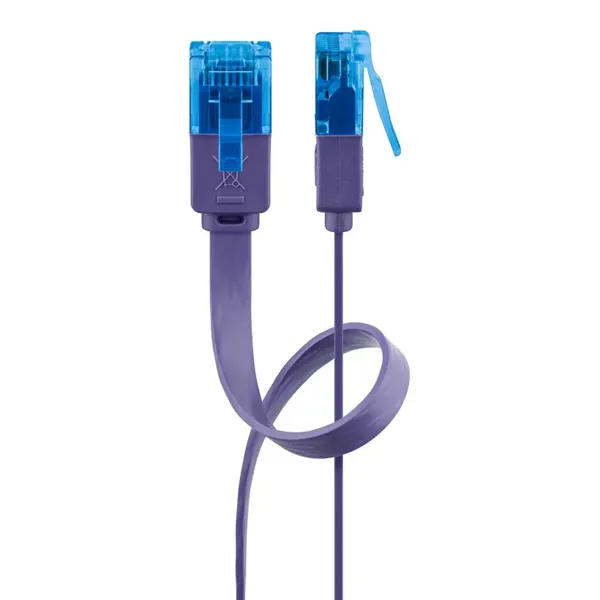 Goobay Câble RJ45 Plat Cat 6a U/UTP 2 m (Violet)